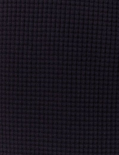 Pull manches longues col rond bleu fonc&eacute; homme