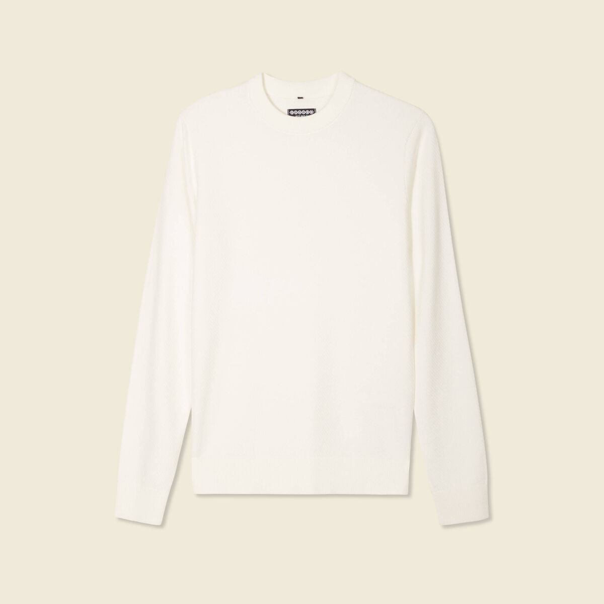 Pull manches longues ecru homme