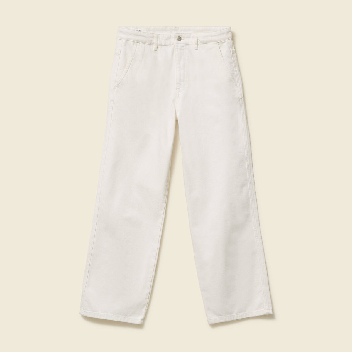 Jeans loose longueur 32 en coton denim blanc homme