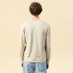 T-shirt en coton manches longues beige homme