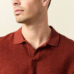 Polo manches courtes marron cognac homme