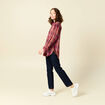 Blouse manches longues prune femme