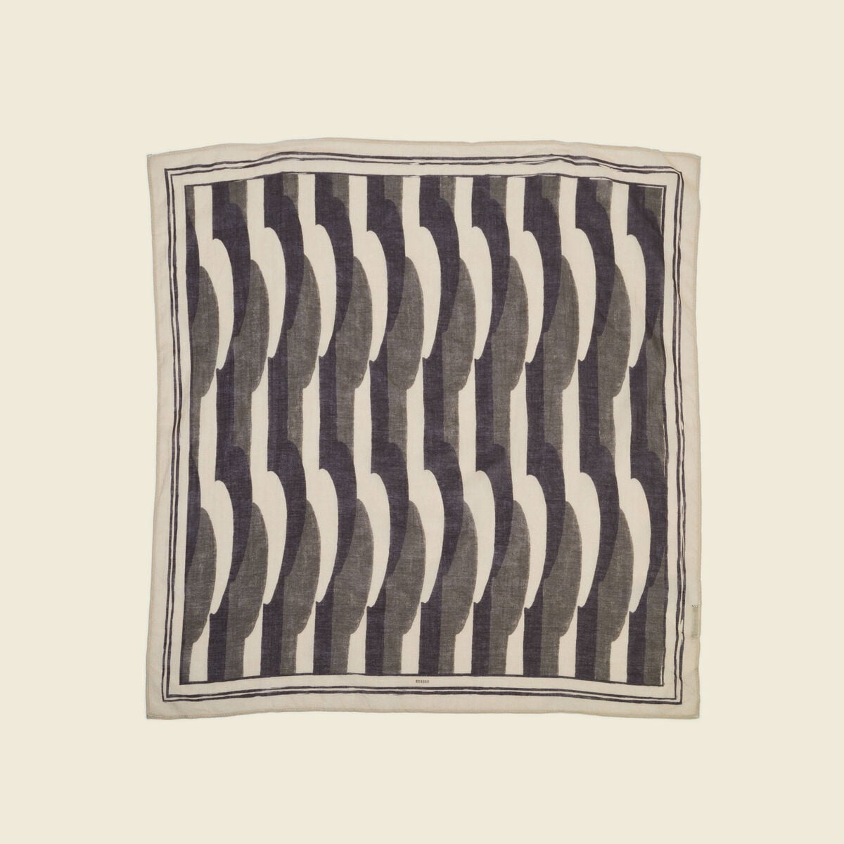 Foulard en coton beige fonce homme