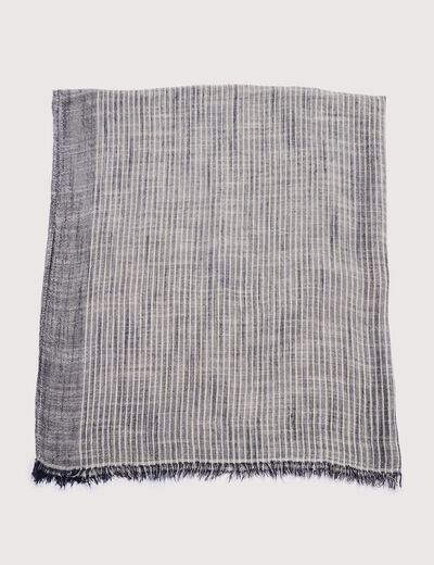 Foulard ray&eacute; bleu ciel homme