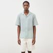Chemise boyfriend manches courtes vert clair homme