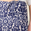 Jupe longue portefeuille bleu marine femme