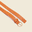 Ceinture perforée marron femme