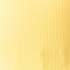 T-shirt manches courtes côtelé jaune femme