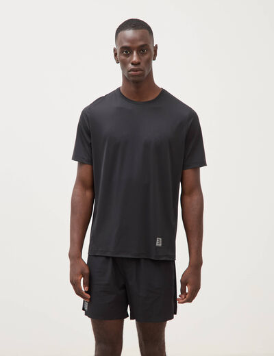 T-shirt col rond manches courtes noir homme