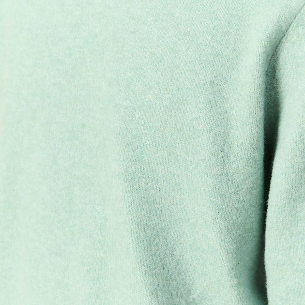 Pull manches longues col rond vert pastel homme