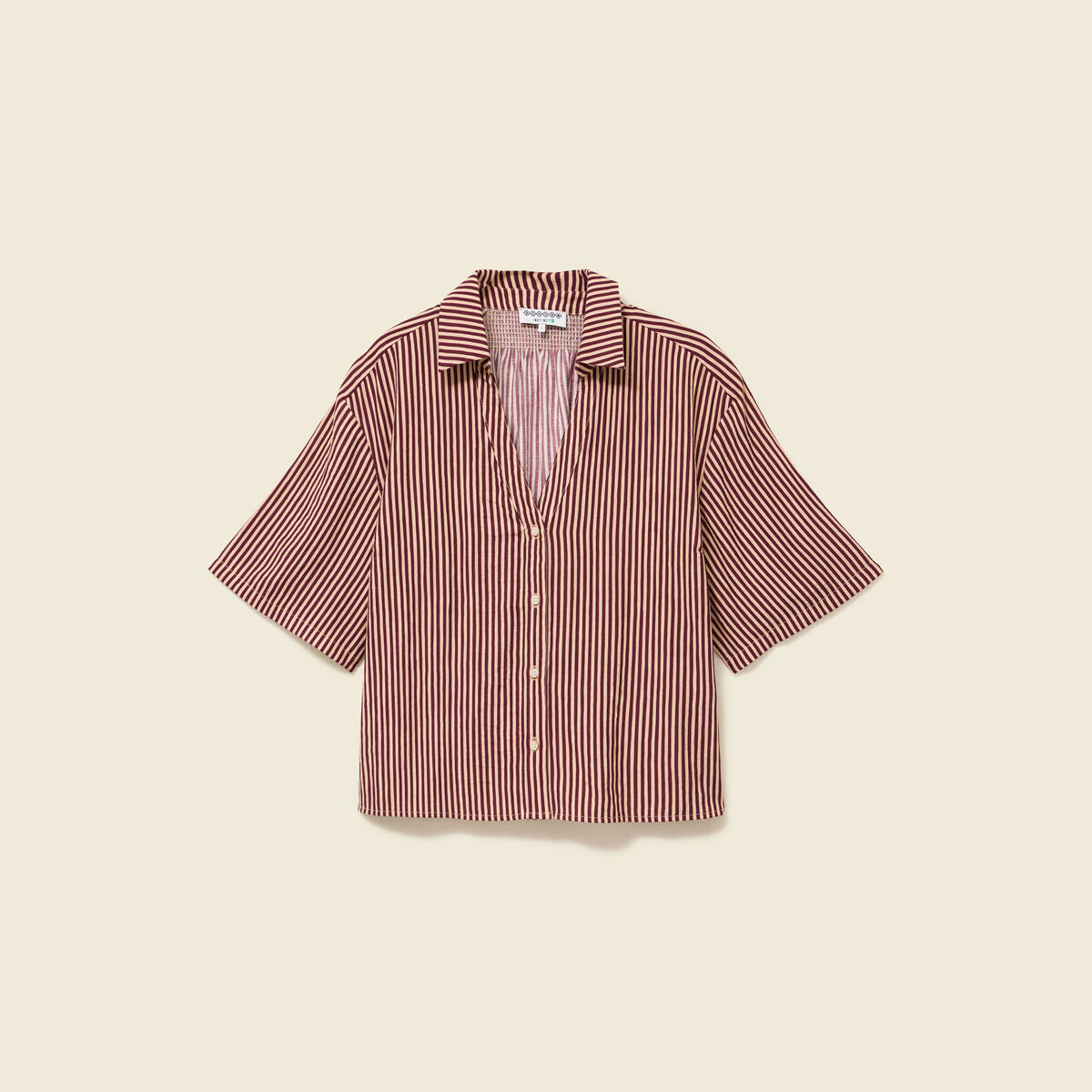 Blouse manches courtes fluide violet femme