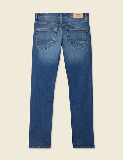 Jeans straight 5 poches denim stone homme