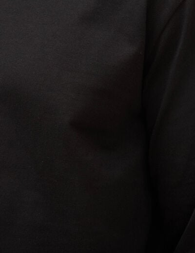 T-shirt en coton manches longues noir homme