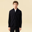 Surchemise col classique manches longues bleu marine homme