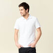 Polo manches courtes blanc homme