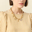 Collier avec cha&icirc;ne couleur or femme