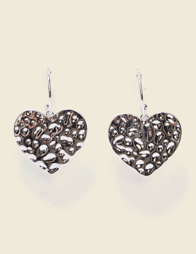 Boucles d'oreilles couleur argent femme