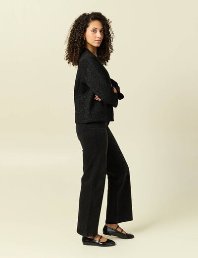 Veste manches longues noir femme