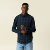 Chemise manches longues bleu marine homme