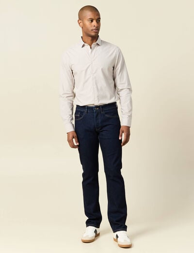 Chemise manches longues beige homme