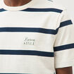 T-shirt col rond manches au coude ecru homme