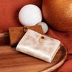 Portefeuille beige femme
