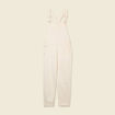 Salopette droite en jean denim blanc femme