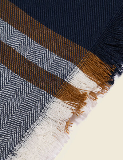Foulard bleu marine homme