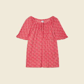T-shirt manches courtes rouge femme