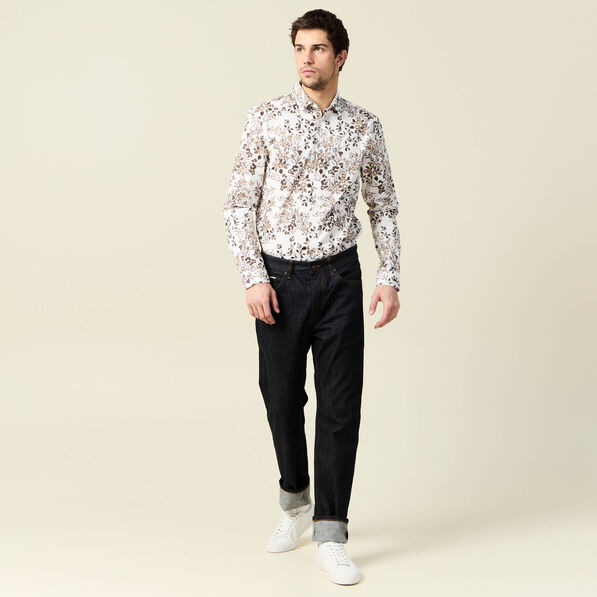 Chemise à manches longues blanc homme
