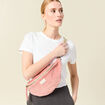 Sac banane velours côtelé rose pastel femme