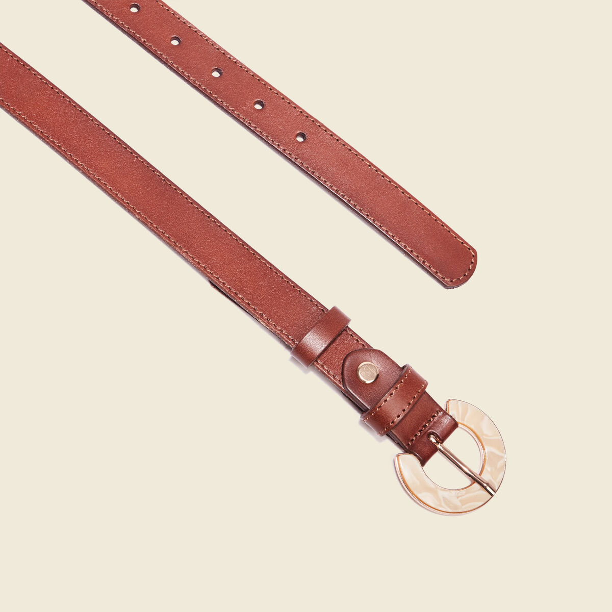 Ceinture en cuir marron femme