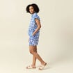 Blouse manches courtes bleu femme
