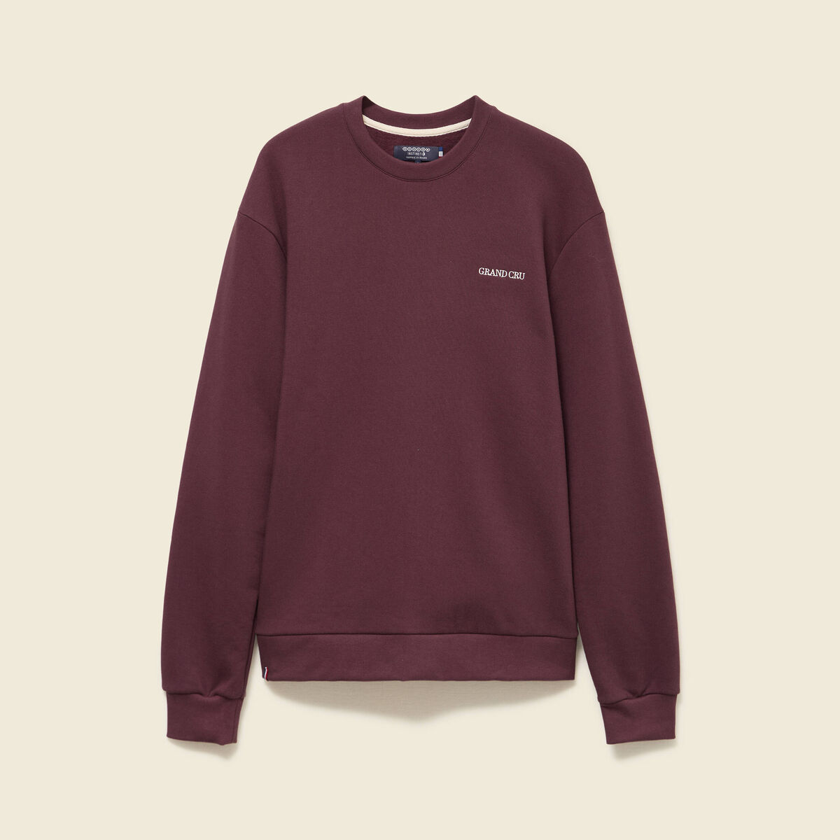 Sweat manches longues bordeaux homme
