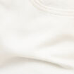 Jeans wide leg taille bascul&eacute;e denim blanc femme