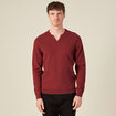 Pull manches longues bordeaux homme