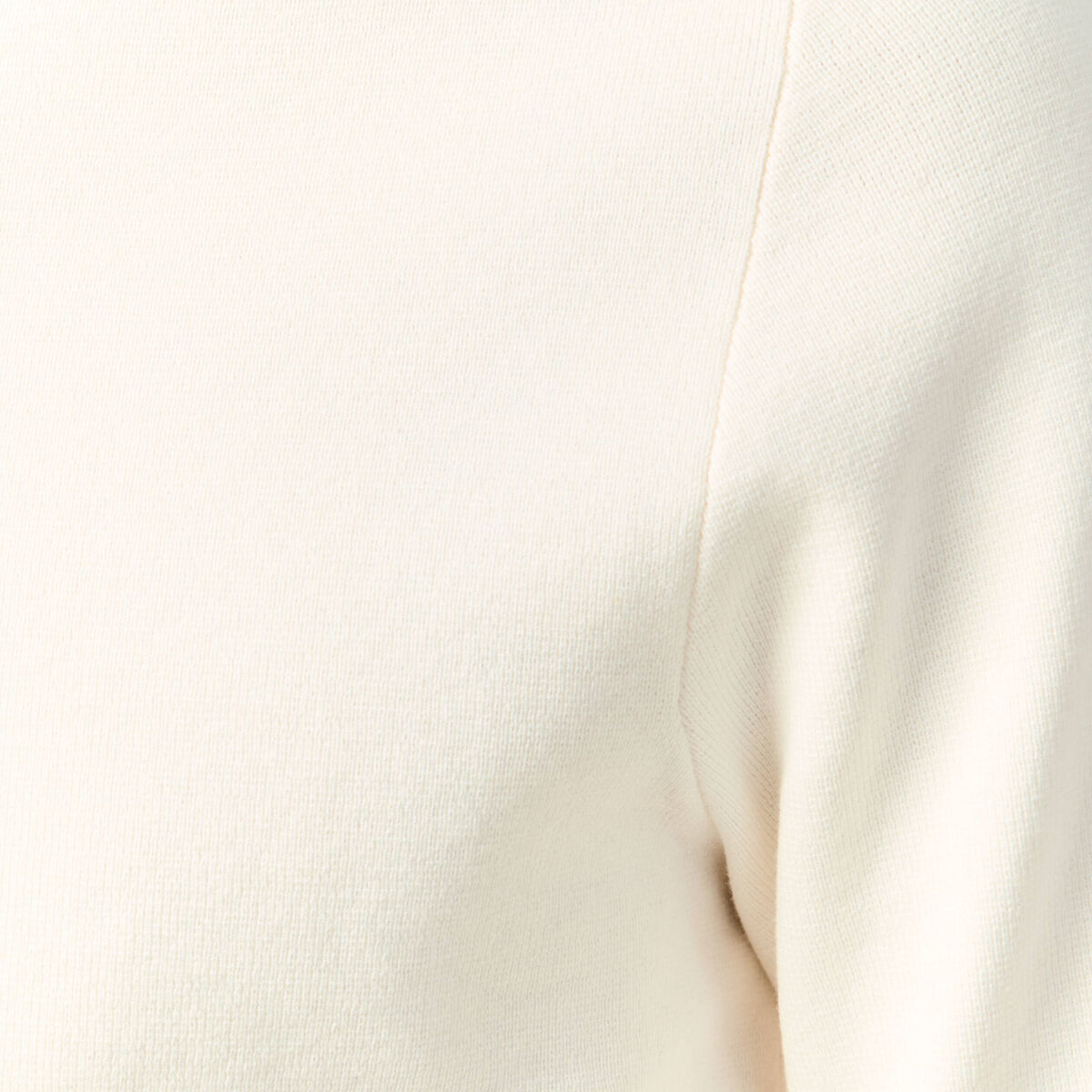 Pull fin col rond manches longues ecru homme