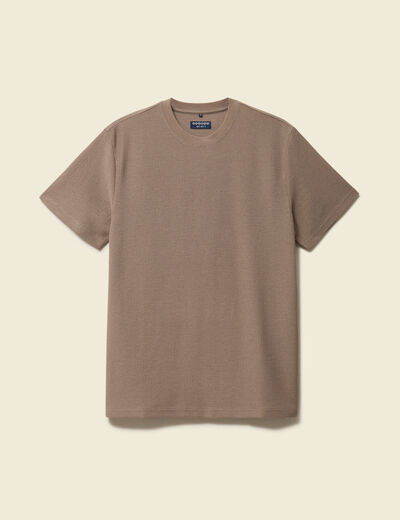 T-shirt manches courtes taupe homme