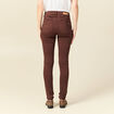 Pantalon skinny push-up taille standard marron fonc&eacute; femme