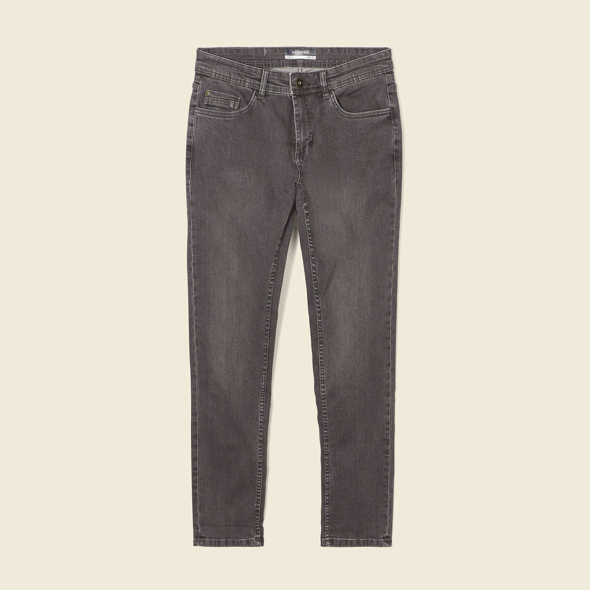 Jeans slim longueur 32 denim gris homme
