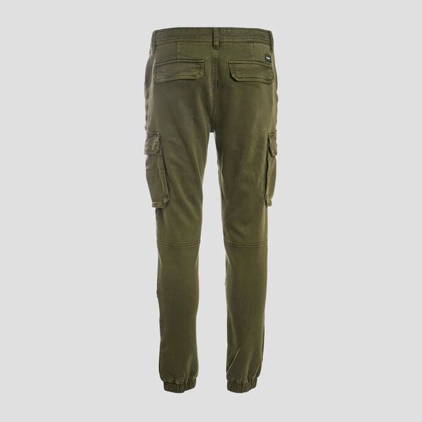 pantalon cargo taille a cordon vert kaki homme Pantalon cargo taille à cordon vert kaki homme