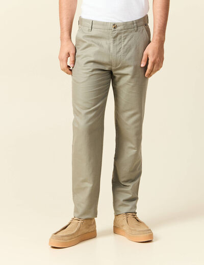 Pantalon chino vert kaki homme
