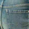 Jeans large taille haute bleu gris femme