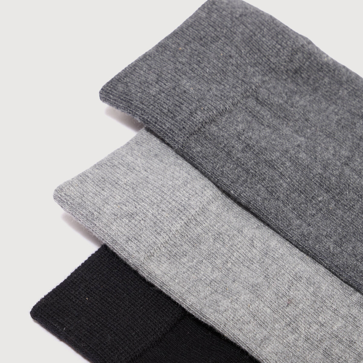 Lot de 5 paires chaussettes hautes gris fonc&eacute; homme