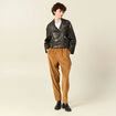Tregging velours 7/8ème beige femme