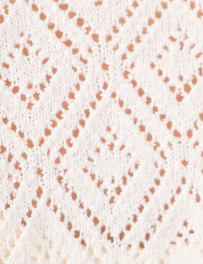 Gilet ajouré éco-responsable creme femme