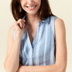 Chemise sans manches bleu femme
