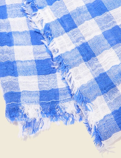 Foulard bleu electrique femme
