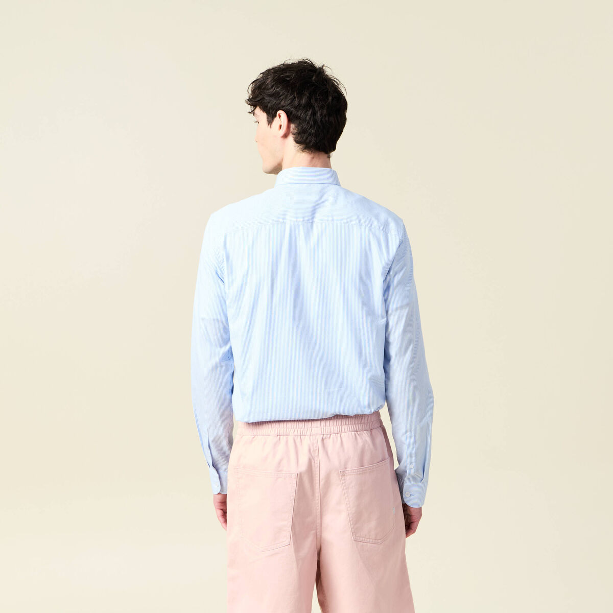 Chemise manches longues bleu ciel homme