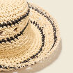 Chapeau tressé ecru femme